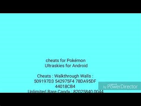 pokemon ultra skies cheat codes.